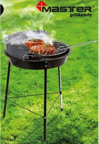 Στρογγυλή ψησταριά κάρβουνου MasterGrill MG930, 32 cm διάμετρος, Μέτταλική, Μαύρο χρώμα