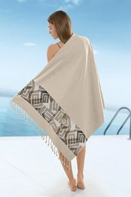 ΠΕΤΣΕΤΑ ΘΑΛΑΣΣΗΣ 90x170cm GUY LAROCHE - PESTEMAL 22 BEIGE