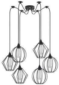 SE21-BL-B10-BL6-GR12 ADEPT FLEX Black Metal Grid Pendant+ HOMELIGHTING 77-8953