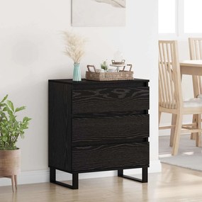 vidaXL Πλαϊνό γραφείο Μαύρη Οξυά 60 x 35 x 70 cm Επεξεργασμένο ξύλο