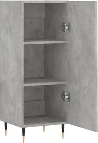 vidaXL Ντουλάπι Γκρι Σκυροδέματος 34,5x34x90 εκ. Επεξεργασμένο Ξύλο