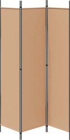 vidaXL 3-Panel Room Divider Μπεζ 150 x 200 cm Ύφασμα
