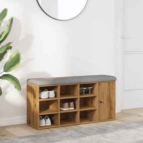 vidaXL Πάγκος παπουτσιών  Artisan Oak 102x32x50 cm Κατασκευασμένο ξύλο