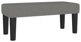vidaXL Κρεβάτι Boxspring με Στρώμα Σκούρο Γκρι 120x200 εκ. Υφασμάτινο