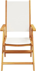 vidaXL Σετ Τραπεζαρίας Κήπου 7 τεμ. Κρεμ Ύφασμα/Μασίφ Πεύκου