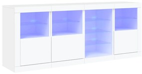 vidaXL Μπουφές με Φώτα LED Λευκός 164 x 37 x 67 εκ.
