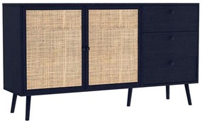 Μπουφές Oslo 086-000016 150x39x79cm Black-Natural