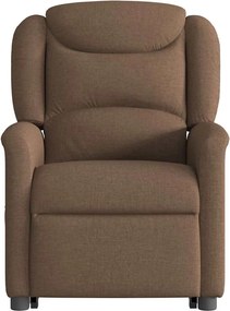 vidaXL Πολυθρόνα Ανακλινόμενη με Ανύψωση Καφέ Υφασμάτινη