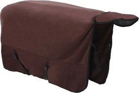 vidaXL Σαμάρι Ίππου Πλήρης Σκούρος Καφέ Πολυεστέρας