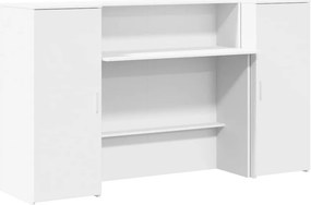 vidaXL Γραφείο Υποδοχής Λευκό 180x50x103,5 εκ. από Τεχνητό Ξύλο