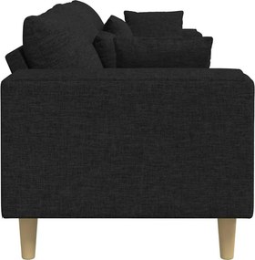 vidaXL Καναπές Μαύρο 250 x 77 x 76 εκ. ύφασμα