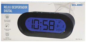 Ρολόι-Ραδιόφωνο ELBE RD700 Μαύρο Θερμόμετρο