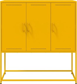 vidaXL Μπουφές Μουσταρδί 100,5x39x107 εκ. από Ατσάλι