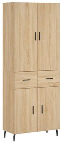 vidaXL Ντουλάπι Sonoma δρυς 69,5 x 34 x 180 εκ. από Επεξεργασμένο Ξύλο