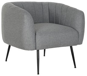 Πολυθρόνα DKD Home Decor Μαύρο Γκρι Αφρός Ξύλο Μέταλλο 81 x 75 x 73 cm