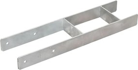 vidaXL Στηρίγματα Περίφραξης 6 τεμ Ασημί 14x6x60 εκ. Γαλβανισμ. Ατσάλι