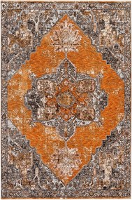 Χαλί Διαδρόμου (80x150) Βιοκαρπέτ Naf Naf Amaro S373B Brown/Multi Grey