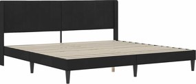 vidaXL Σκελετός Κρεβατιού Μαύρο 200 x 200 cm Βελούδο