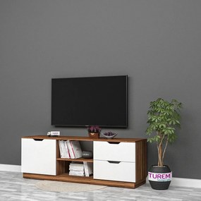 Stewehome Έπιπλο τηλεόρασης με ράφι από Λευκό 70x24x10 cm