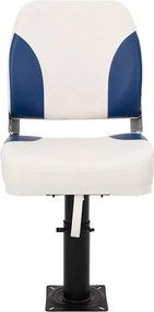 vidaXL Πτυσσόμενο Κάθισμα Σκάφους 1 Σετ Μπλε και Λευκό 41x36x48 εκ.