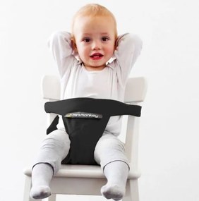 Mini Monkey Φορητό Καρεκλάκι Φαγητού Μαύρο MKY_20000101