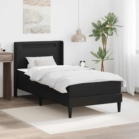 vidaXL Σκελετός κρεβατιού με στρώμα 90 x 190 cm Μαύρο