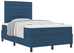 vidaXL Κρεβάτι με Σπαστή Βάση με Στρώμα Μπλε 120x200 cm Ύφασμα