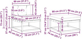 vidaXL Σειρά Καναπέ Εξωτερικού 4 pcs Λευκό και Κρεμ Πολυεστέρας