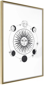 Αφίσα - Sun and Moon - 40x60 - Χρυσό - Χωρίς πασπαρτού