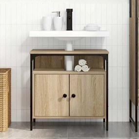 vidaXL Ντουλάπι Μπάνιου Μπεζ 60 x 30 x 60 cm Επεξεργασμένο ξύλο