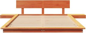 vidaXL Σκελετός Κρεβατιού Καφέ 140 x 190 cm ξύλο