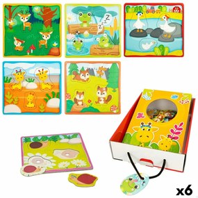 Παιδικό παζλ Lisciani Giochi 16 x 0,5 x 15 cm Touchpad 18 Τεμάχια (x6)