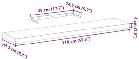 ΡΑΦΙΑ ΤΟΙΧΟΥ 2 ΤΕΜ. 110X23,5X4 ΕΚ. ΕΠΕΞΕΡΓΑΣΜΕΝΟ ΞΥΛΟ 4010698