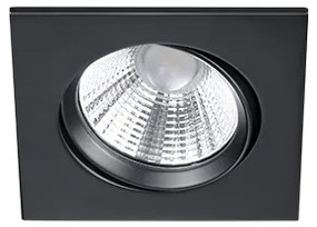 Pamir Τετράγωνο Μεταλλικό Χωνευτό Σποτ με Ενσωματωμένο LED και Θερμό Λευκό Φως σε Μαύρο χρώμα 8.5x8.5cm Trio Lighting 650410132