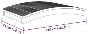 vidaXL Γέφυρα Κήπου 110 x 74 από Εμποτισμένο Μασίφ Ξύλο Πεύκου