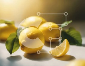 Σετ των 2 Intra Συλλεκτικό Ξύλινο Παζλ Plywood  4mm - Ομάδα φρέσκων λεμονιών σε λευκό φόντο Σε Ξύλινο Κουτί - Διαστάσεις: 10x10 cm – 25 κομμάτια