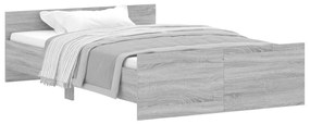 Πλαίσιο Κρεβατιού με Κεφαλάρι/Ποδαρικό Γκρι Sonoma 120x200 εκ. - Γκρι