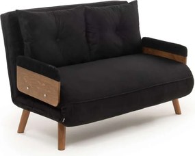 Διθέσιος Καναπές Κρεβάτι Μαύρο COSMO 78x120x82