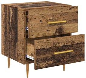 vidaXL Κομοδίνο 2 pcs Παλιό Ξύλο 40 x 35 x 47,5 εκ Επεξεργασμένο ξύλο