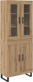 vidaXL Highboard 2 pcs Artisan Oak 69,5 x 34 x 180 εκ.
