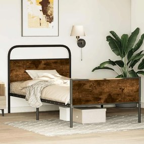 vidaXL Πλαίσιο Κρεβ. Χωρ. Στρώμα Sonoma Δρυς 90x200 εκ. Επεξ. Ξύλο