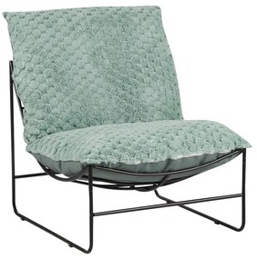 Πολυθρόνα Chopie ύφασμα ανοιχτό πράσινο-μαύρο πόδι 77x90x83εκ 77x90x83 εκ.