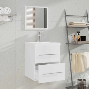 vidaXL Ντουλάπι Μπάνιου με Καθρέφτη Λευκό 41x38,5x48 εκ.