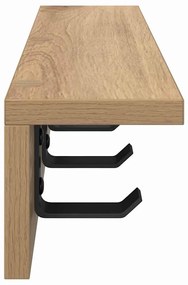 vidaXL Τοίχου Κρεμάστρα με ράφι artisan δρυς 40 x 10.5 x 10.5 εκ