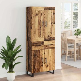 vidaXL Highboard 2 pcs Παλιό ξύλο 69,5 x 34 x 180 εκ.