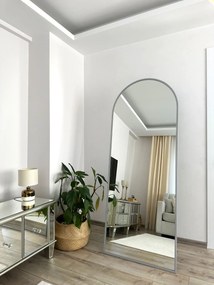 Stewehome Καθρέπτης Δαπέδου Οβάλ με Κομψό Σχεδιασμό γκρι 180x60 cm