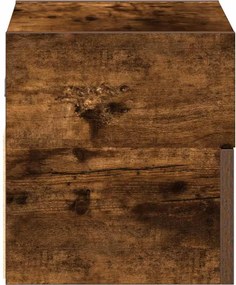vidaXL Κομοδίνο Επιτοίχιο Καπνιστή Δρυς 45x26x28,5 εκ.