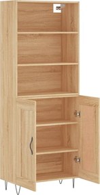 vidaXL Ντουλάπι Sonoma δρυς 69,5 x 34 x 180 εκ. από Επεξεργασμένο Ξύλο