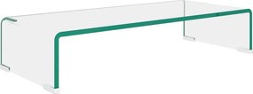 vidaXL Βάση Τηλεόρασης/Οθόνης Διάφανη 60 x 25 x 11 εκ. Γυάλινη