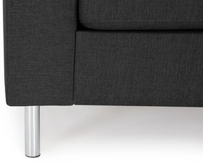 Γωνιακός Καναπές Scandinavian Choice 821, Σκούρο γκρι, 182x140x90cm, Πόδια: Μέταλλο | Epipla1.gr